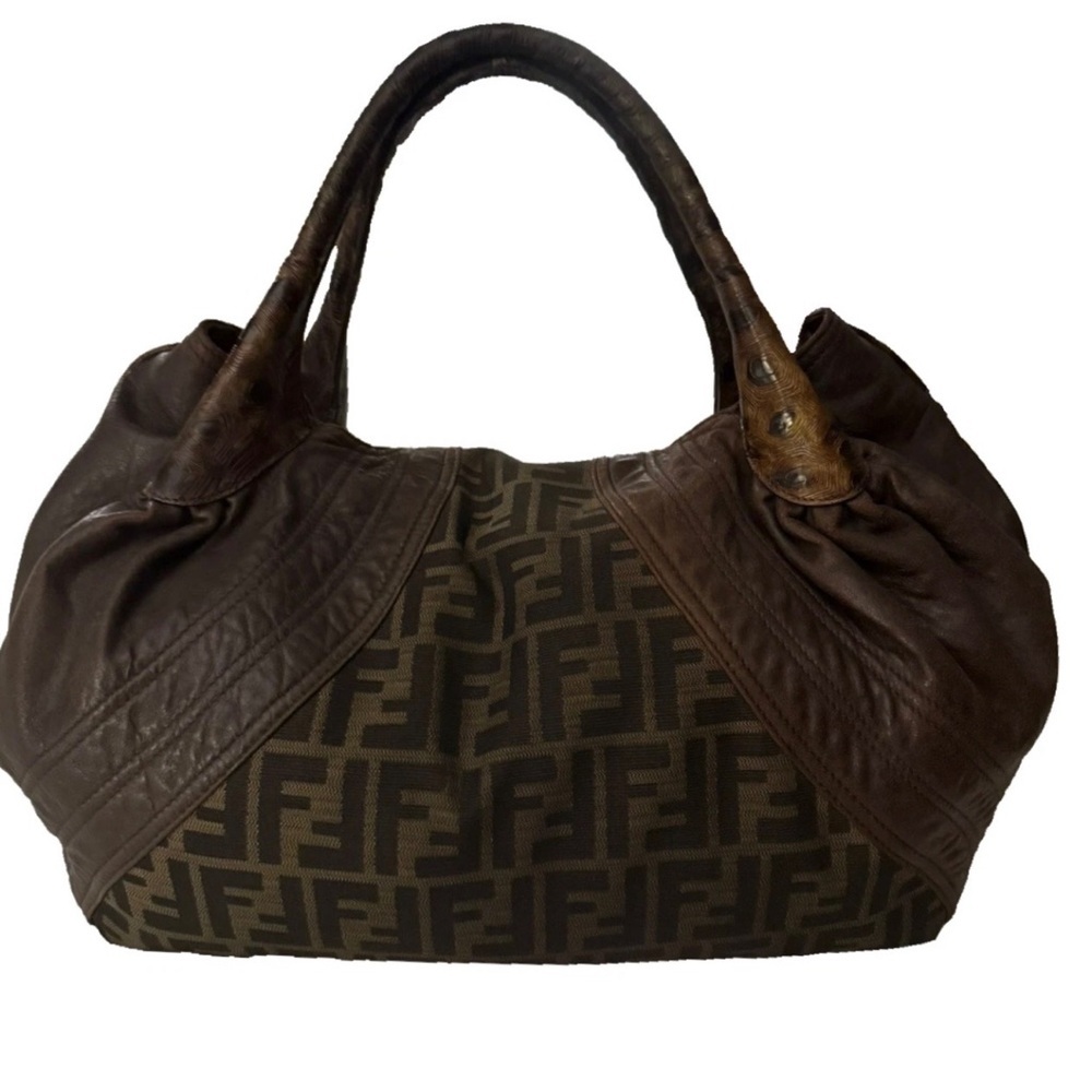 Fendi Spy Bag Zucca Canvas Brown Leather Iconic Luxury - Picture 4 of 6